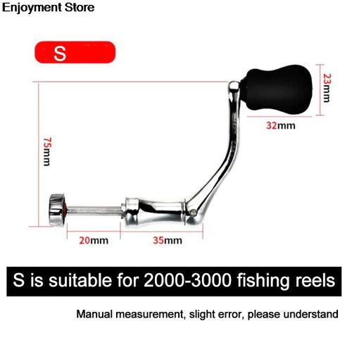 1x Moulinet De Pêche En Métal, Poignée Rotative