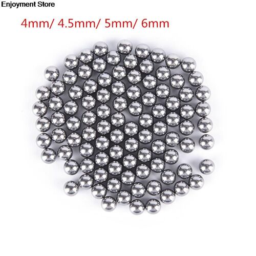 100 Pcs Pièces De Rechange 4mm 4.5mm 5mm 6mm Vélo Vélo Cyclisme Acier Roulement À Billes Ton Argent Vélos Boules De Remplacement