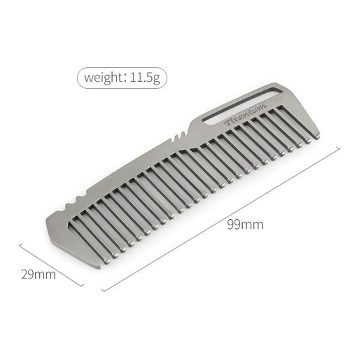 Peigne En Alliage De Titane Ultra Léger, Mini Peigne Portable, Edc, Petits Accessoires D'extérieur, Ne Rouille Pas