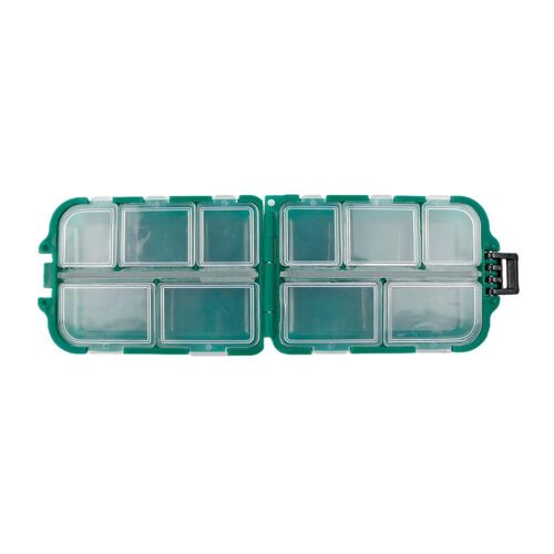 Boîte De Pêche Double Face 12 Compartiments, Boîte De Rangement Étanche Pour Hameçon De Leurre, Boîte De Rangement Pour Accessoires De Matériel De Carpe