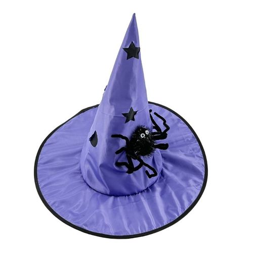 Chapeau De Sorcier Halloween Chapeau De Sorcière Avec Diable Araignées Halloween Cosplay Chapeau De Sorcière Costume De Fête De