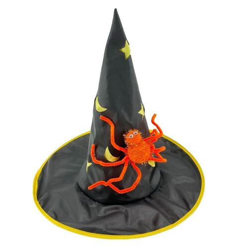 Chapeau De Sorcier Halloween Chapeau De Sorcière Avec Diable Araignées Halloween Cosplay Chapeau De Sorcière Costume De Fête De