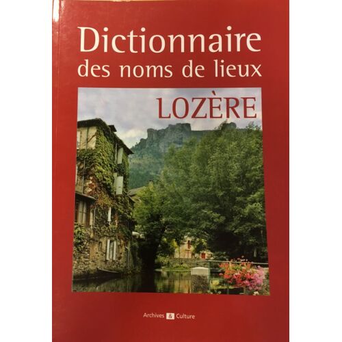 Dictionnaire Des Noms De Lieux Lozere