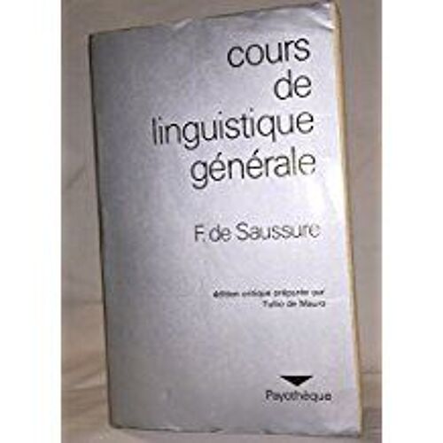 Cours De Linguistique Générale