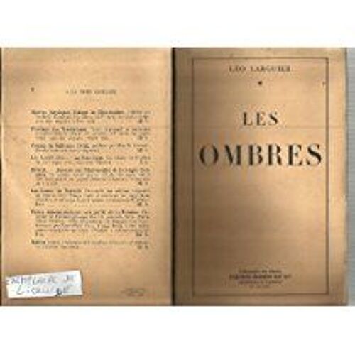 Les Ombres. Librairie Firmin-Didot Et Cie. 1935. (Poésie)
