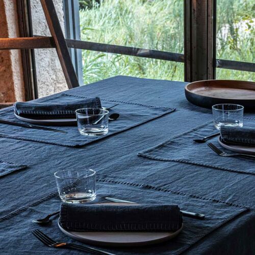 Set De Table En Lin Lavé Romance - Granit