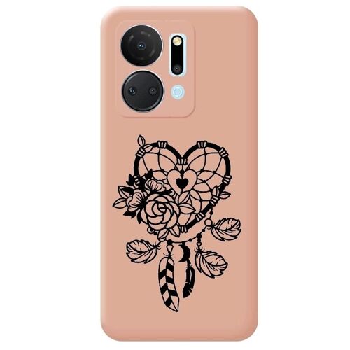 Coque Rose Honor X7a Dreamcatcher Coeur