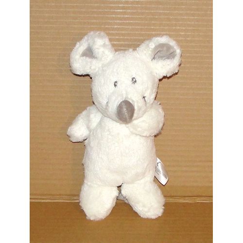 Doudou Souris Blanche Nicotoy 22 Cm