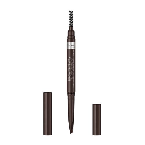 Rimmel Brow This Way 2-In-1 Filler & Fixer, Marron, Dark Brown, 12 H, Cyclopentas - Rimmel London - Crayon À Sourcils 