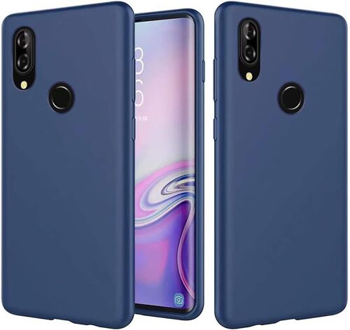 Compatible Avec Xiaomi Redmi Note 7/Note 7 Pro Coque Ultra Mince Antichoc Silicone Liquide ¿¿Tui Pour T¿¿L¿¿Phone Gel Doux Microfibre De Caoutchouc Rayure Protecteur Cas(Bleu)