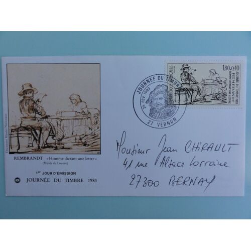 Enveloppe 1er Jour Rembrandt 1983