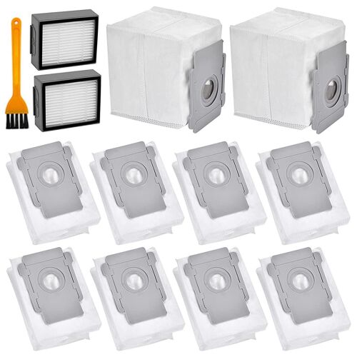 10 Sacs D'Aspirateur Et 2 Filtres De Remplacement, Pour Irobot Roomba I7 I7 + I3 + Base De Nettoyage Sous Vide, Sacs D'Élimination Automatique De La S 9109-May1271