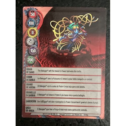 Bakugan Battle Brawlers Mechtanium "Grain De Sable" Metal Card 18/48g