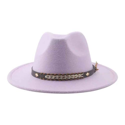 Chapeau De Cowboy Vintage Pour Femmes Et Hommes,Fedoras Monochromes,Anderfeutré,Western Cowboy,Hiver