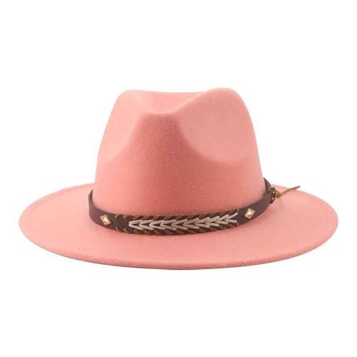 Chapeau De Cowboy Vintage Pour Femmes Et Hommes,Fedoras Monochromes,Anderfeutré,Western Cowboy,Hiver