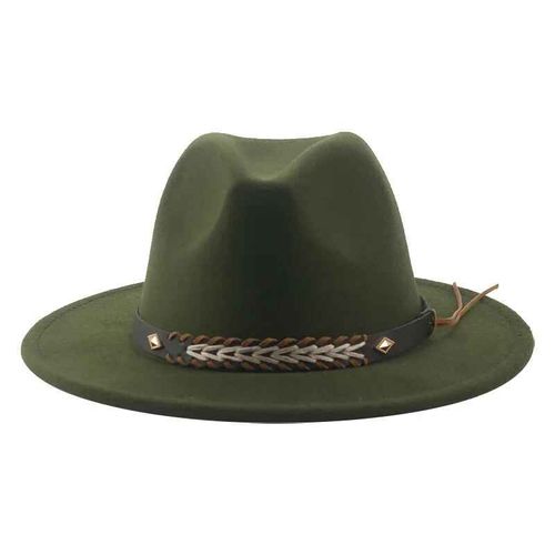 Chapeau De Cowboy Vintage Pour Femmes Et Hommes,Fedoras Monochromes,Anderfeutré,Western Cowboy,Hiver