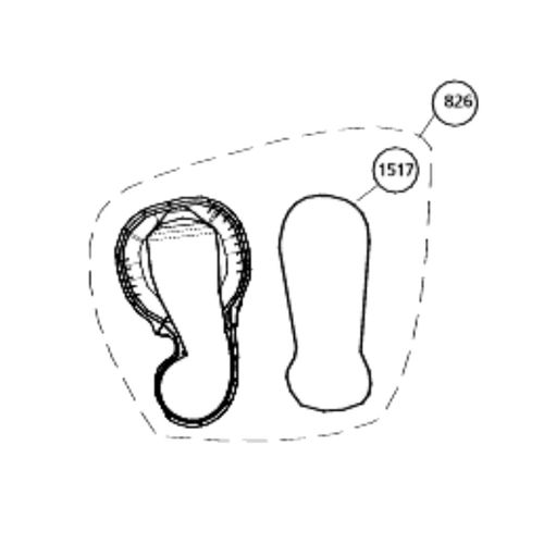 Cache arrière repère 826 - Sèche-linge (2981930100 BEKO, AYA)