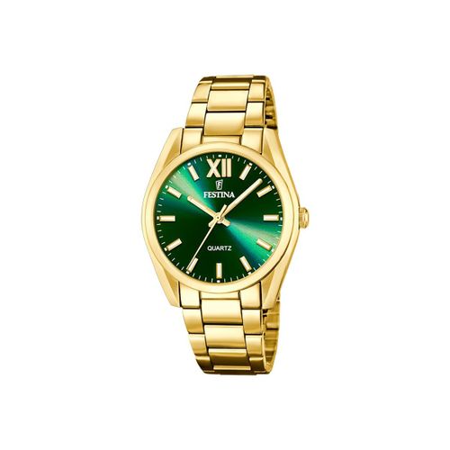 Montre Femme Festina Boyfriend Collection En Acier Jaune Etanche