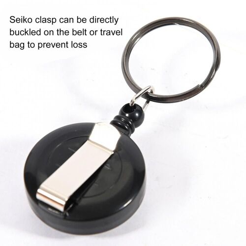 Porte-Clés Portable, 2 Pièces, 60cm, Rétractable, Corde En Nylon Anti-Perte, Mousqueton D'extérieur Avec Lanière En Nylon