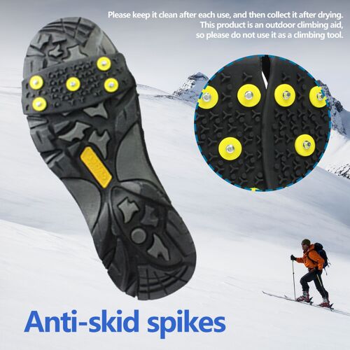 Crampons De Traction Pour Bottes De Marche, Crampons De Neige Glacée, Couverture Antidérapante Extensible À 5 Pointes Pour Randonnée Camping