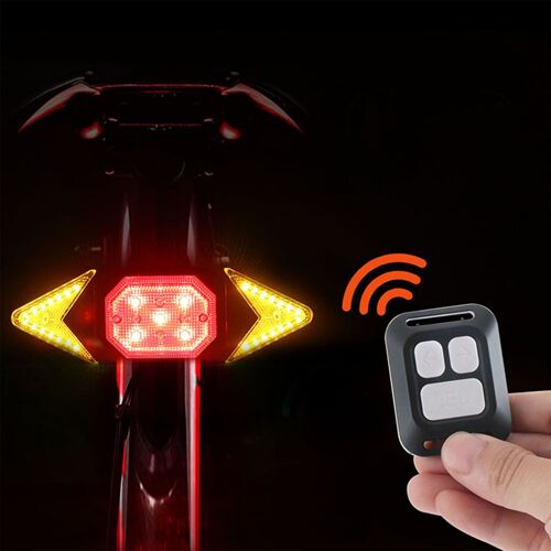 Feu Arrière De Vélo À Led, Rechargeable Usb, Avec Télécommande Sans Fil, Portable, Anti-Poussière, Pièces De Cyclisme