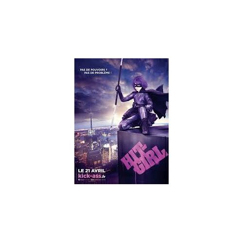 Kick Ass - Hit Girl - Matthew Vaughn - Aaron Taylor Johnson - Nicolas Cage - Chloe Grace Moretz - Pré Affiche De Cinéma Pliée 120x160 Cm
