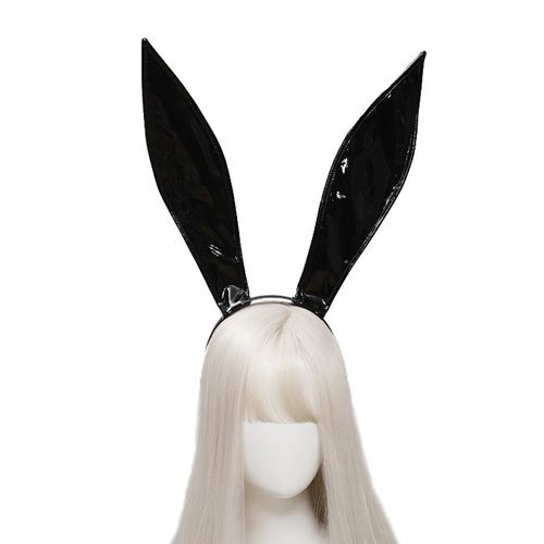 Masque Oreilles De Lapin Sexy, Bandeau Cosplay Punk En Cuir, Oreilles De Lapin Dj, Couvre-Chef De Bar, Boîte De Nuit, Accessoires De Fête