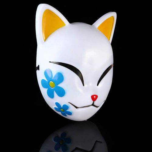 Masque De Renard Démon Japonais En Plastique Épais,Accessoires De Costume De Ixd'halloween,Cosplay Sabito Makomo Tanjiro