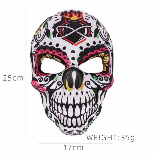 Masque Tête De Mort Du Jour Des Morts, Style Mexicain, Pour Déguisement D'halloween, Accessoire De Fête