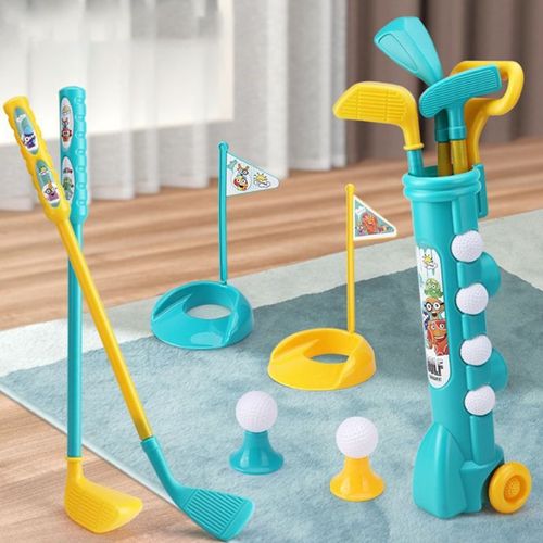 Balle De Club De Golf Pour Enfants, Ensemble De Jouets De Sport À Trous Verts, Avec Roues, Balle En Plastique Pour Garçons Et Filles, Sports De Plein Air, Ju28 21