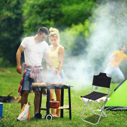 Tabouret De Camping Pliable, Chaise De Pêche Légère, Siège Compact Avec Sac De Rangement 600d Oxford
