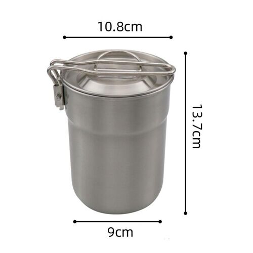 Tasse À Café En Acier Inoxydable 304 Pratique Pour L'extérieur, Avec Couvercle Ventilé Et Tasse À Eau Pliable, Marmite Légère, Tasse À Café De Camping