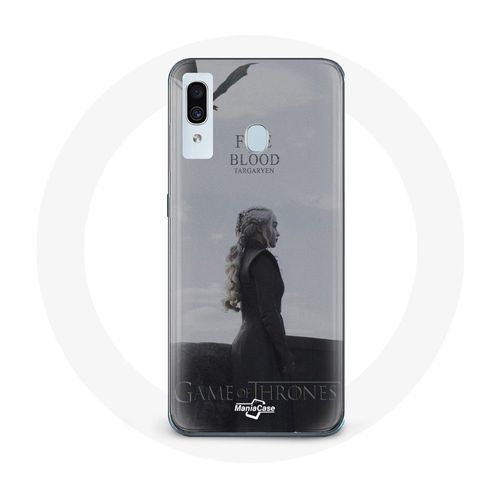 Coque Pour Samsung Galaxy A30 Game Of Thrones Saison 8 Daenerys Targaryen Feu Et Sang Le Trône De Fer Logo Gris