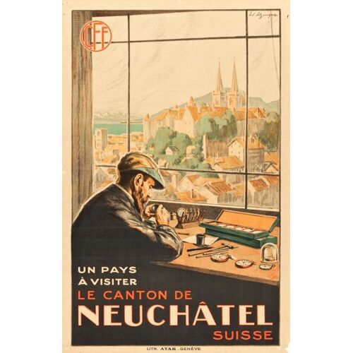 Affiche Neuchâtel Suisse