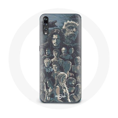 Coque Pour Huawei P20 Game Of Thrones Saison 8 Le Trône De Fer Affiche Personnages Fond Gris