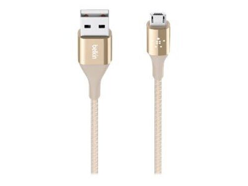 Belkin MIXIT DuraTek - Câble USB - Micro-USB de type B (M) pour USB (M) - USB 2.0 - 2.4 A - 1.22 m - or
