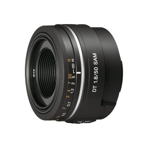 Objectif Sony SAL50F18 50 mm - f/1.8 DT SAM - Sony A-type - pour Handycam NEX-VG900; a DSLR-A100, SLT-A57, A58, A65, A77; a NEX F3D, F3K, F3Y; a1; a3000