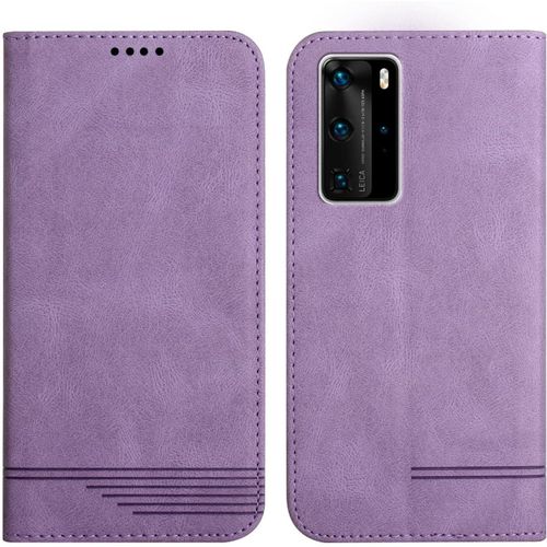 Coque Pour Huawei P40 Pro, Etui De Protection, Housse En Cuir Avec Magnetique, Rfid Antichoc Pu En Cuir Clapet Portefeuille Protection Pour Huawei P40 Pro-Violet