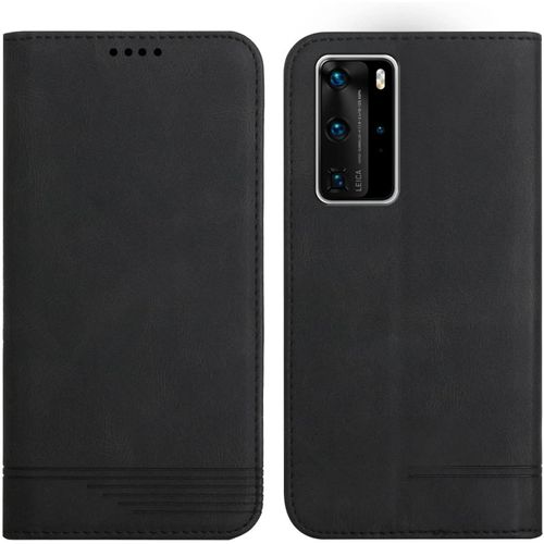 Coque Pour Huawei P40 Pro, Etui De Protection, Housse En Cuir Avec Magnetique, Rfid Antichoc Pu En Cuir Clapet Portefeuille Protection Pour Huawei P40 Pro-Noir