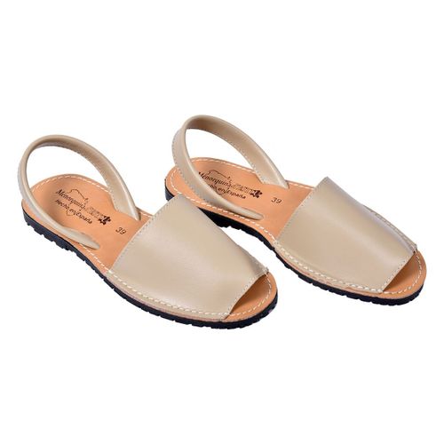Sandale Nu Pieds Premium Cuirs Chaussure D'été Qualité Et Confort 550 Taupe