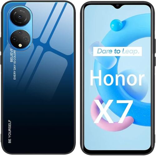 Etui Rigide En Verre Degrade Pour Honor X7, Coque Arriere En Armure De Protection Housse, 7