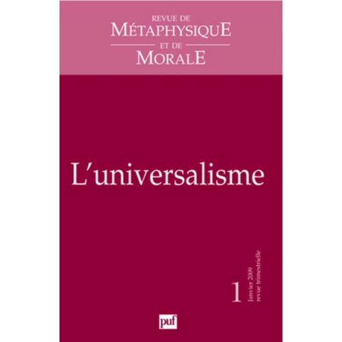Iad - Revue De Metaphysique Et De Morale 2009 N0 1