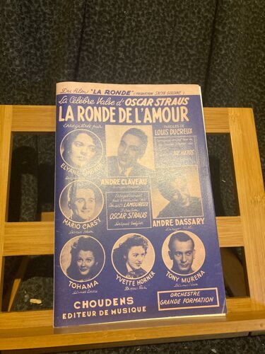 Oscar Straus La Ronde De L'amour Matériel Éditions Choudens Film Max Ophüls