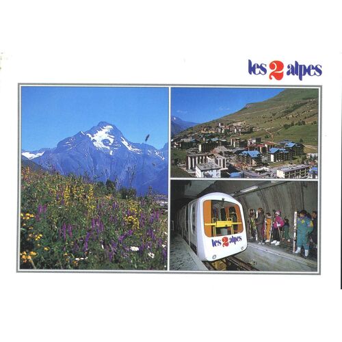 Carte Postale Des Deux Alpes (Isère) La Muzelle, La Station, 3 Vues