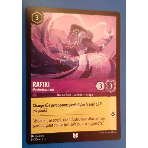 Carte Lorcana Disney - Peu Commune - Rafiki - Mystérieux Sage (54/204)