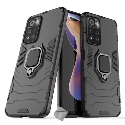 Housse etui coque rigide anti choc pour Xiaomi Redmi Note 11 Pro+ Plus 5G + verre trempe - NOIR