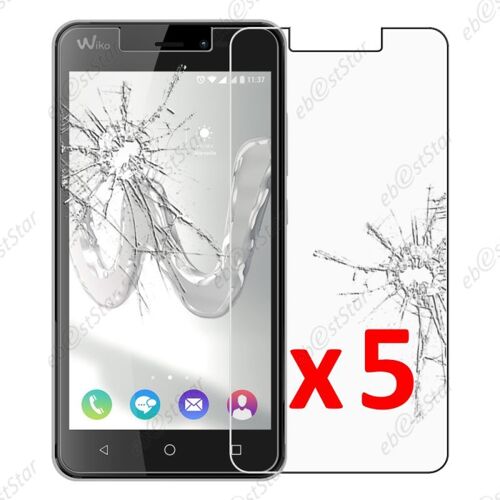 Ebeststar ® Pour Wiko Freddy - Lot X5 Film Protection Écran Verre Trempé Anti Casse Anti-Rayures [Dimensions Precises De Votre Appareil : 143 X 71.8 X 10.6 Mm, Écran 5'']