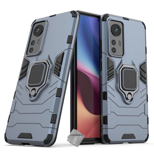 Housse etui coque rigide anti choc pour Xiaomi 12 / 12X 5G + film ecran - BLEU FONCE