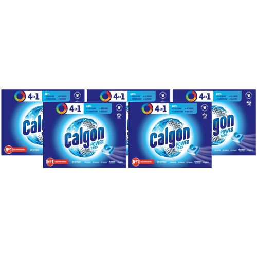 CALGON Lot de 5 Pastilles Anticalcaire Nettoyant pour Lave-linge 4 en 1 - 48 tablettes