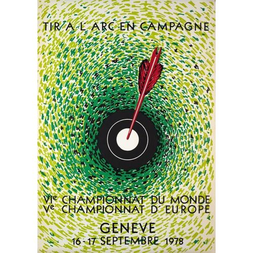 Affiche Genève Championnats Tir À L'arc 1978